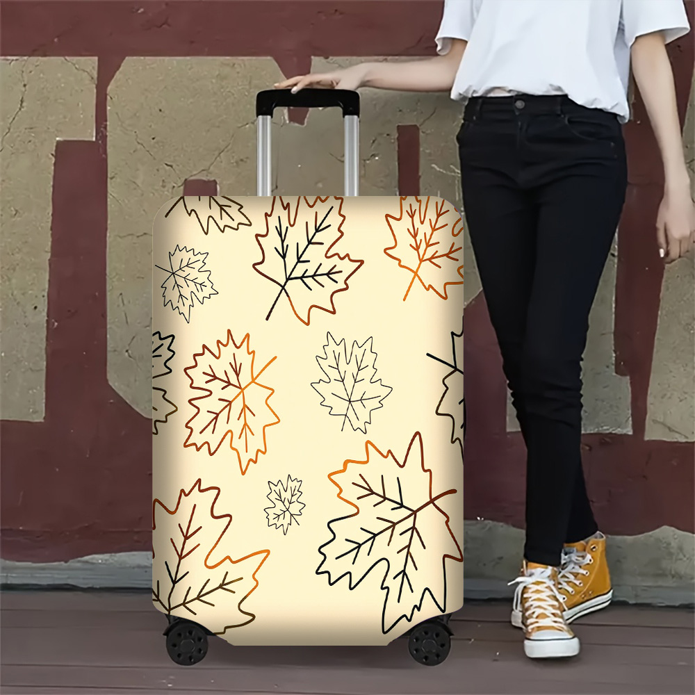 Travel Accessories List - 1pc Maple Leaf Luggage Cover. Fits