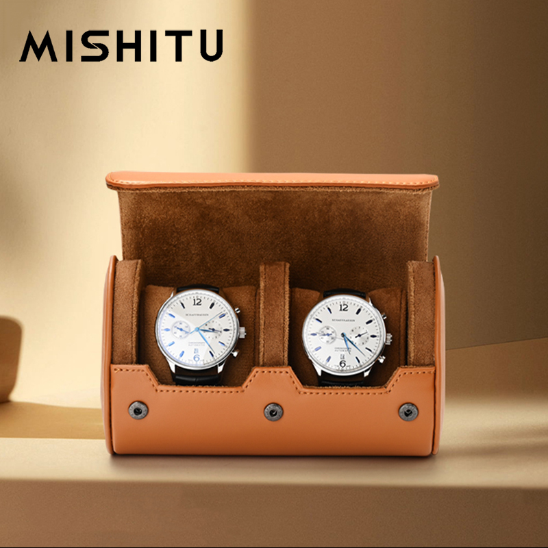 Travel Accessories Box - MISHITU 1/2/3-Slot Watch Storage Roll Travel