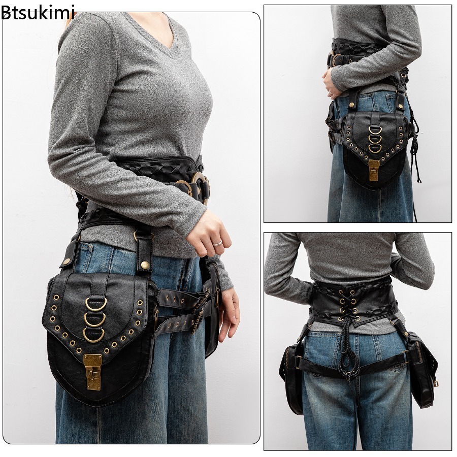 Travel Accessories Hip Belt - Retro Steampunk Utility Waist Bags Women