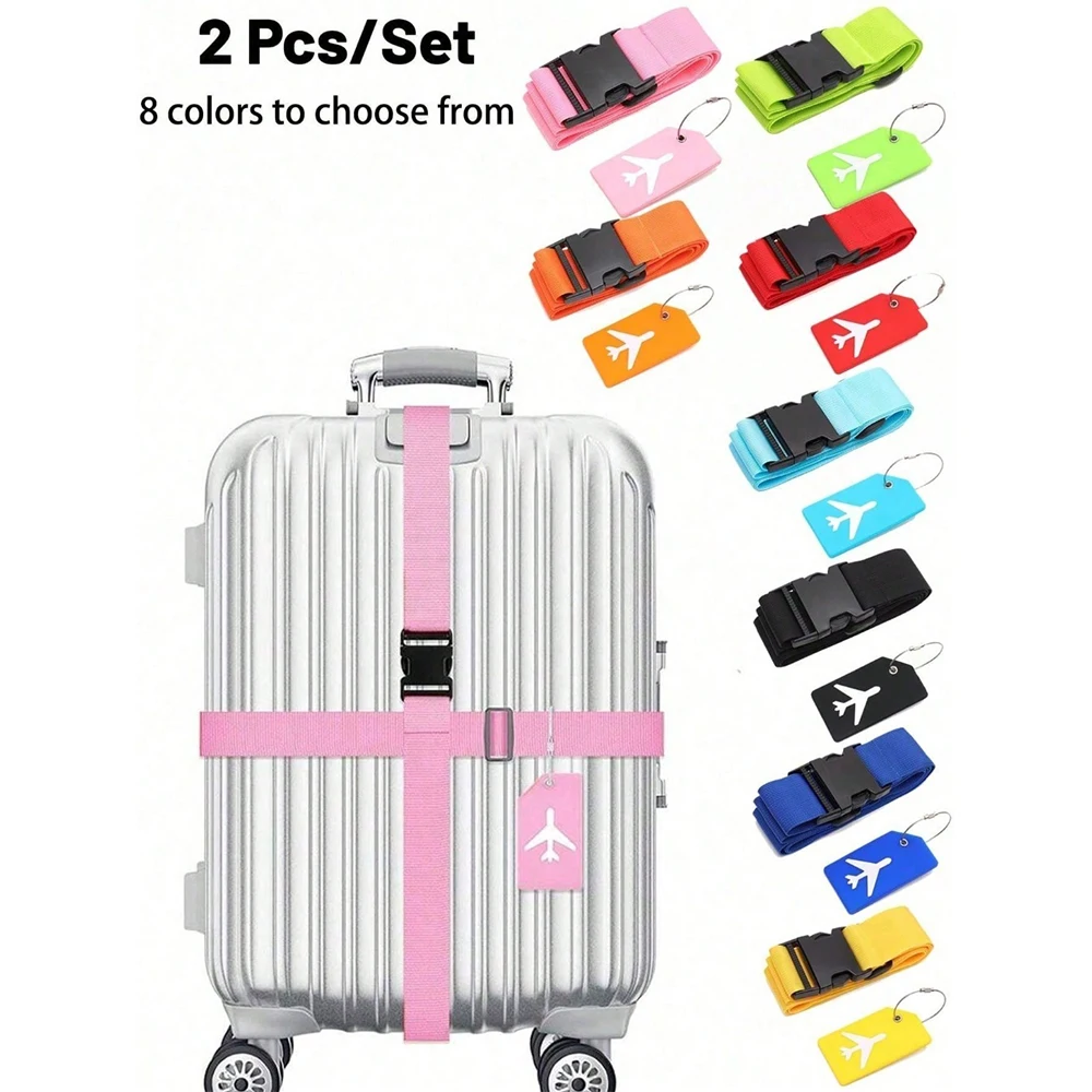 Travel Accessories List - Luggage Strap Set with Luggage Tag