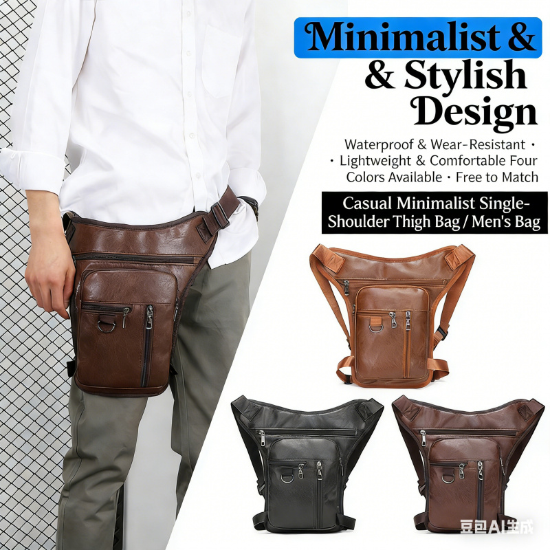 Pu Leather Drop Leg Bag Thigh  - Travel Accessories Hip Belt ulasan dan harga