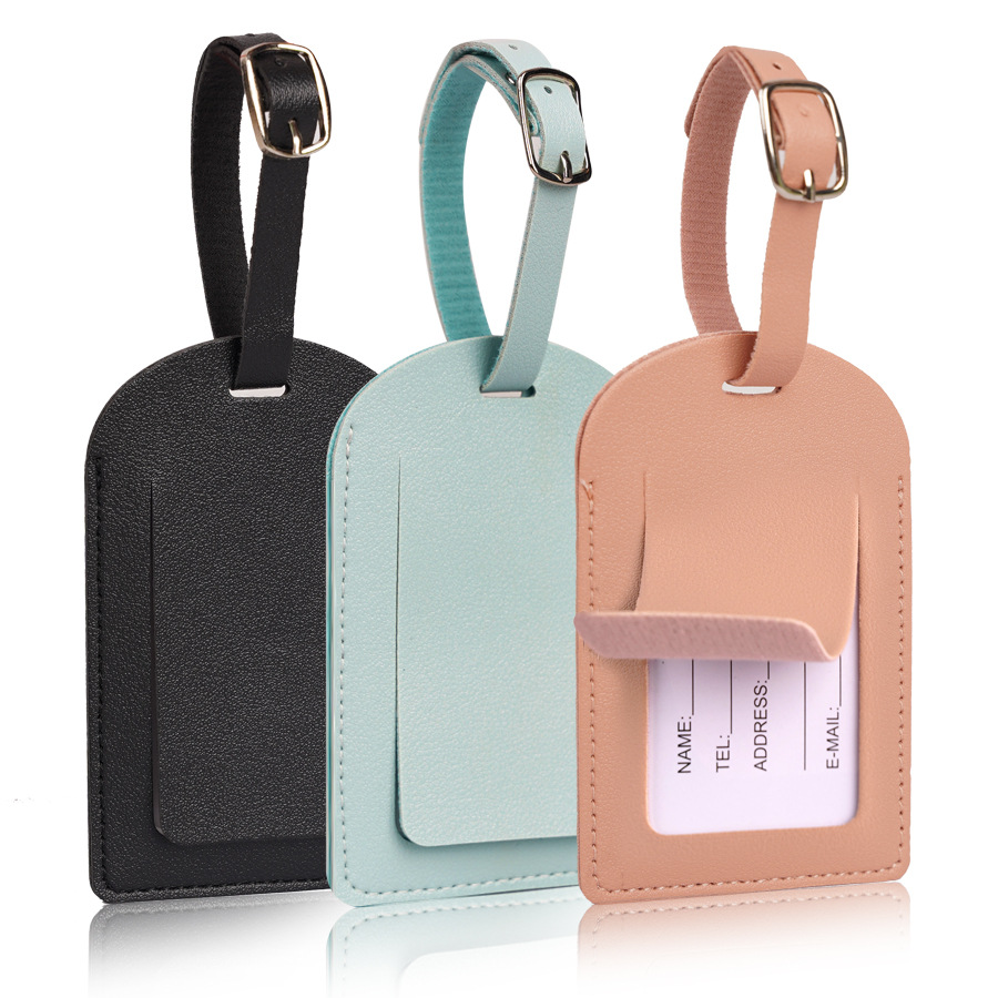 Women Men Luggage Tags PU Leat - Travel Accessories List ulasan dan harga