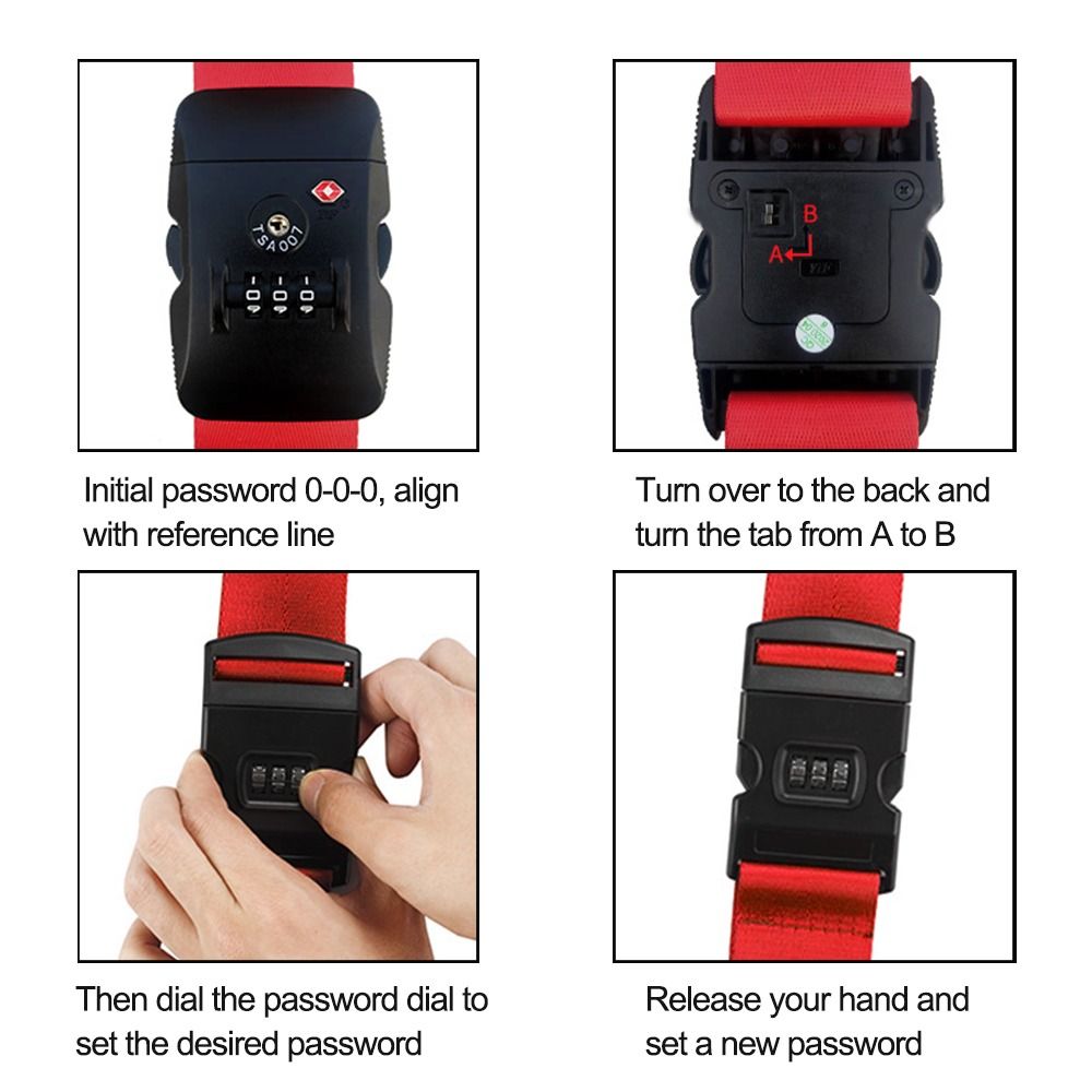 Adjustable Travel Suitcase Ban - Travel Lock Tsa Approved ulasan dan harga
