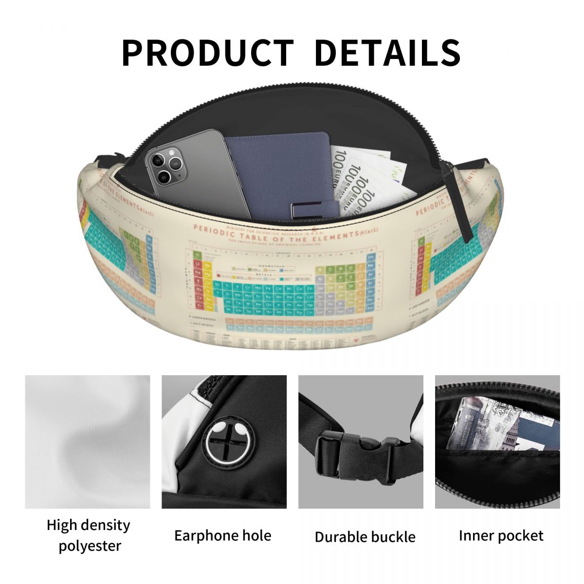 Cool Elements Periodic Table F - Travel Accessories Pouch For Women ulasan dan harga