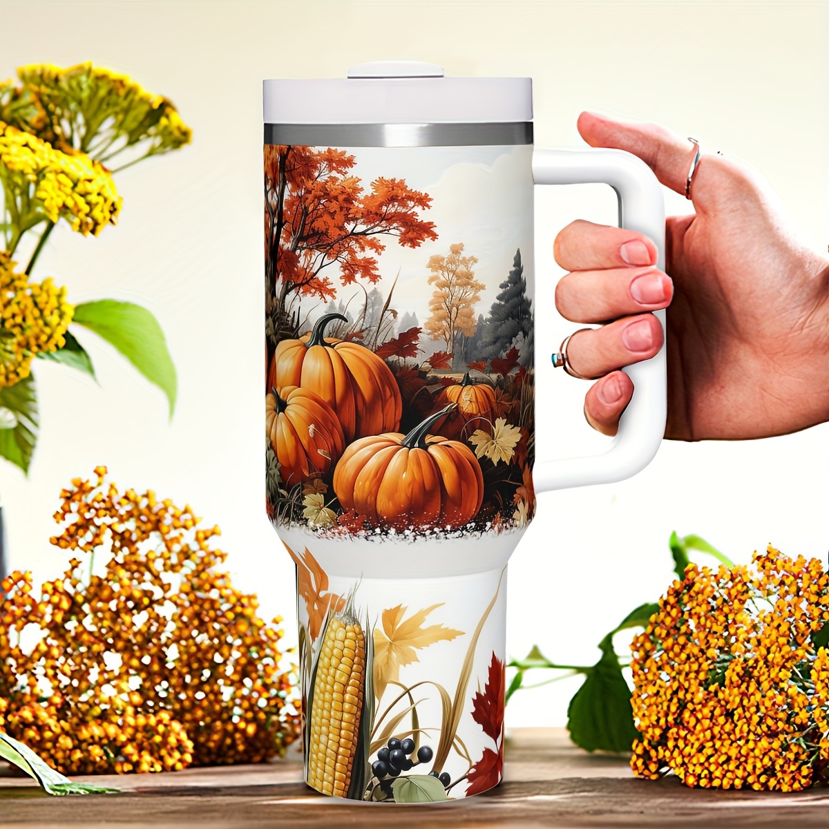 1pc 40oz Autumn Pumpkins Insul - Travel Accessories Ideas ulasan dan harga