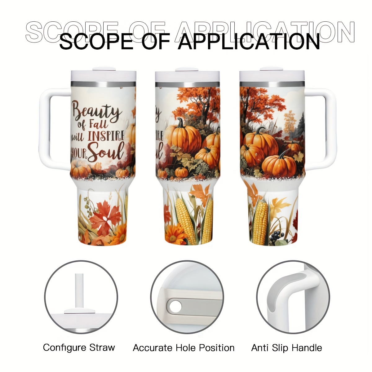 1pc 40oz Autumn Pumpkins Insul - Travel Accessories Ideas ulasan dan harga