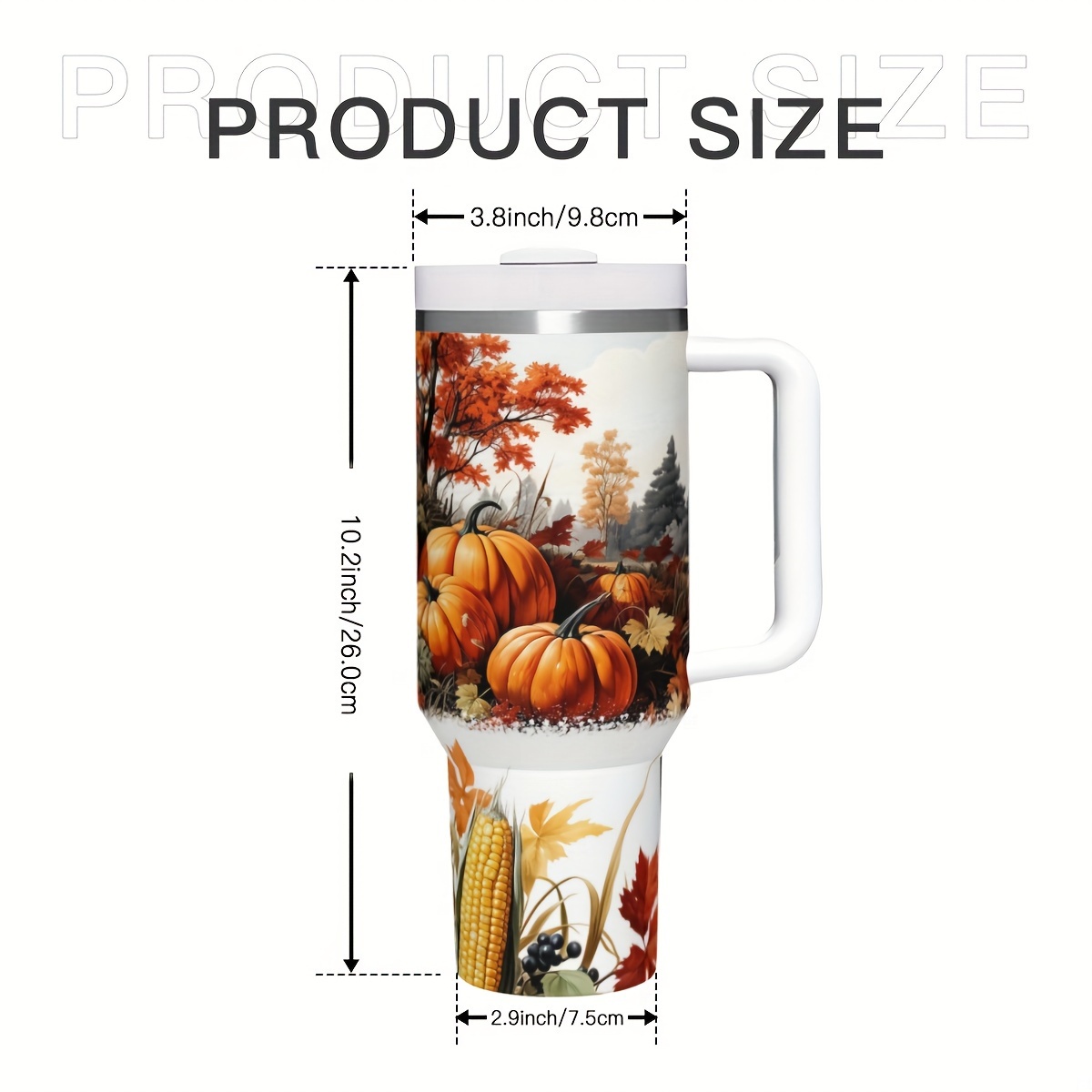 1pc 40oz Autumn Pumpkins Insul - Travel Accessories Ideas ulasan dan harga