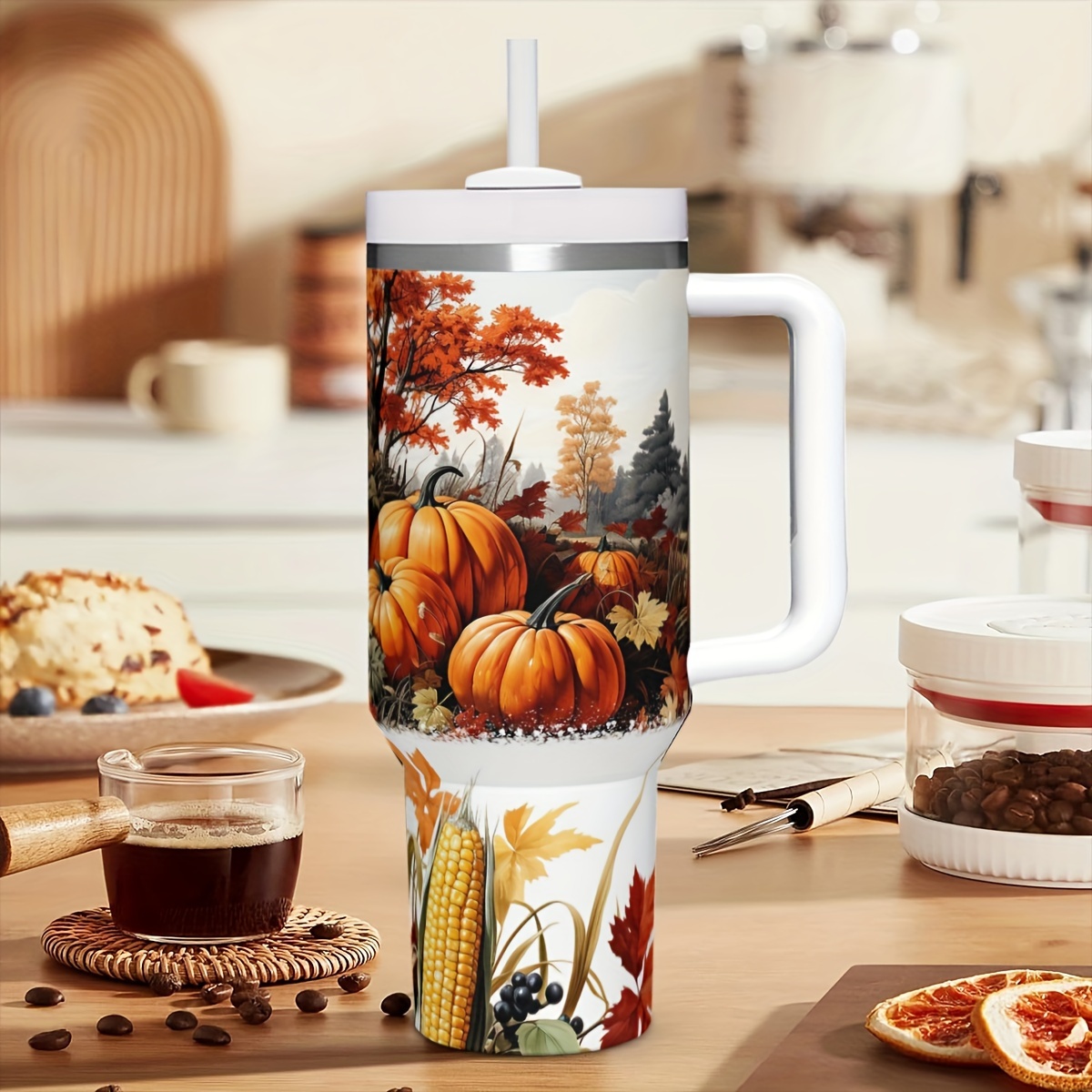 1pc 40oz Autumn Pumpkins Insul - Travel Accessories Ideas ulasan dan harga