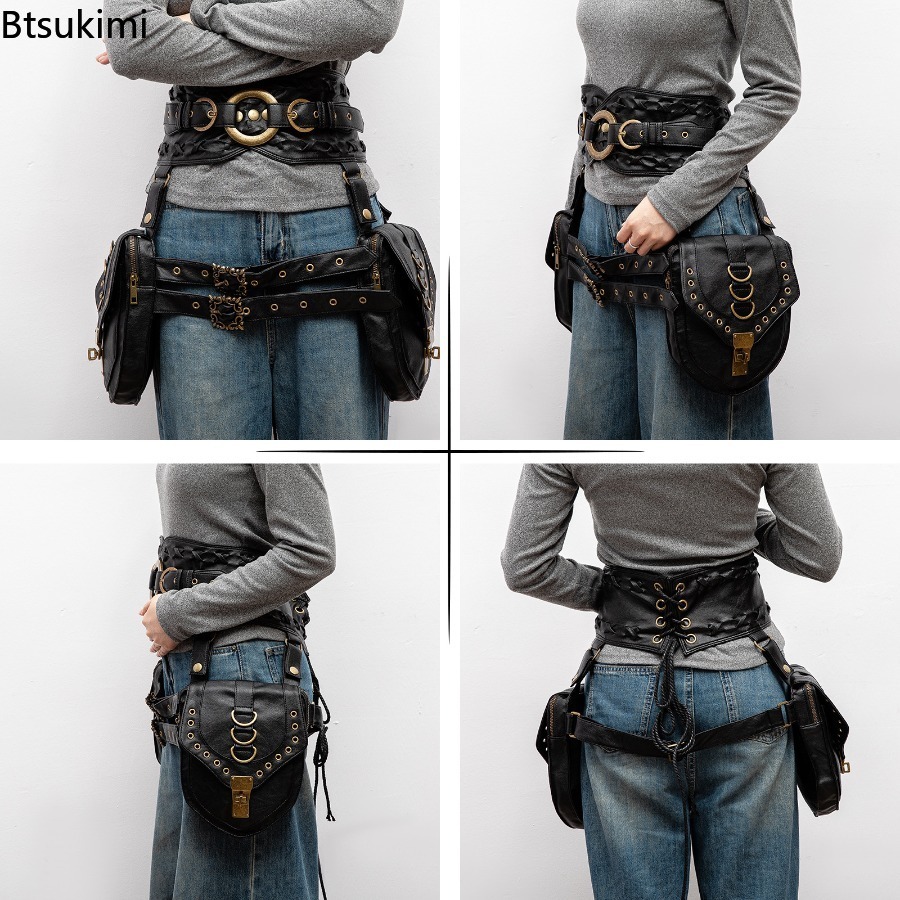 Retro Steampunk Utility Waist  - Travel Accessories Hip Belt ulasan dan harga