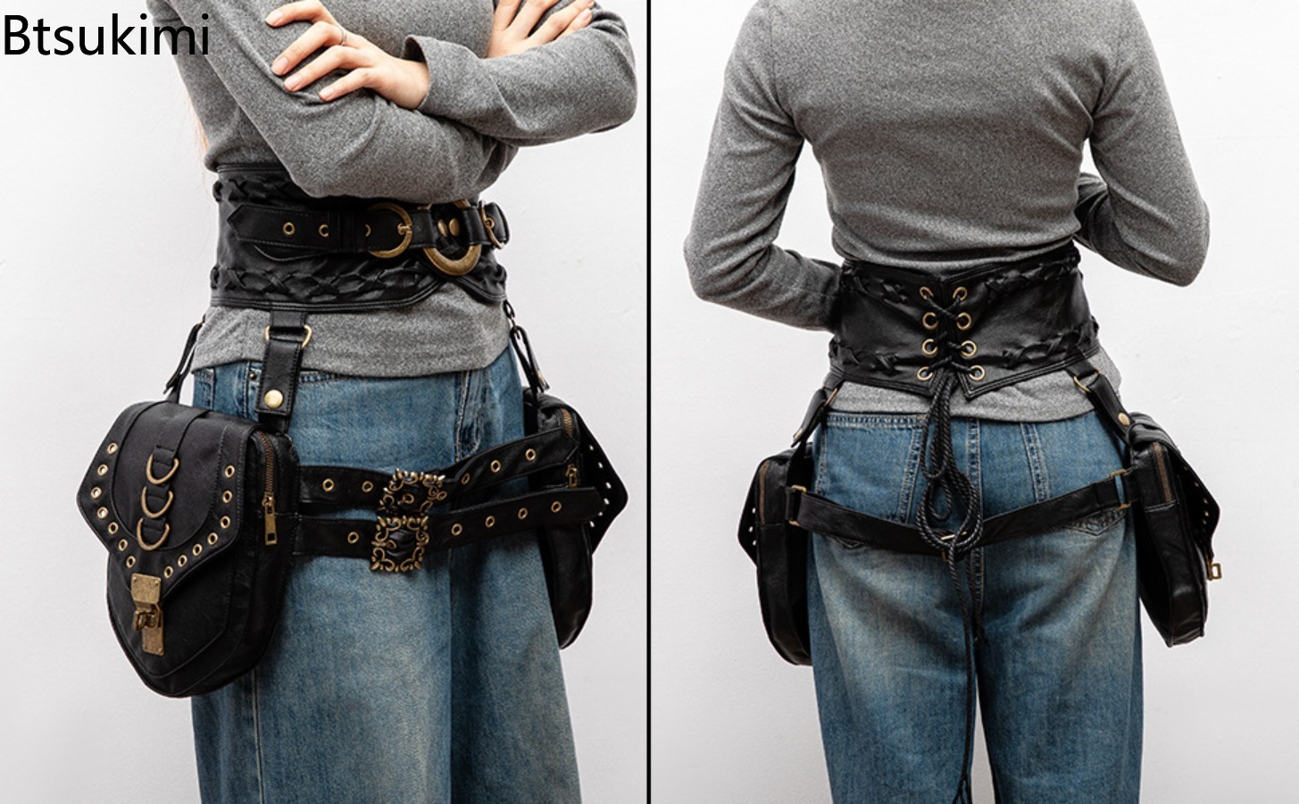 Retro Steampunk Utility Waist  - Travel Accessories Hip Belt ulasan dan harga
