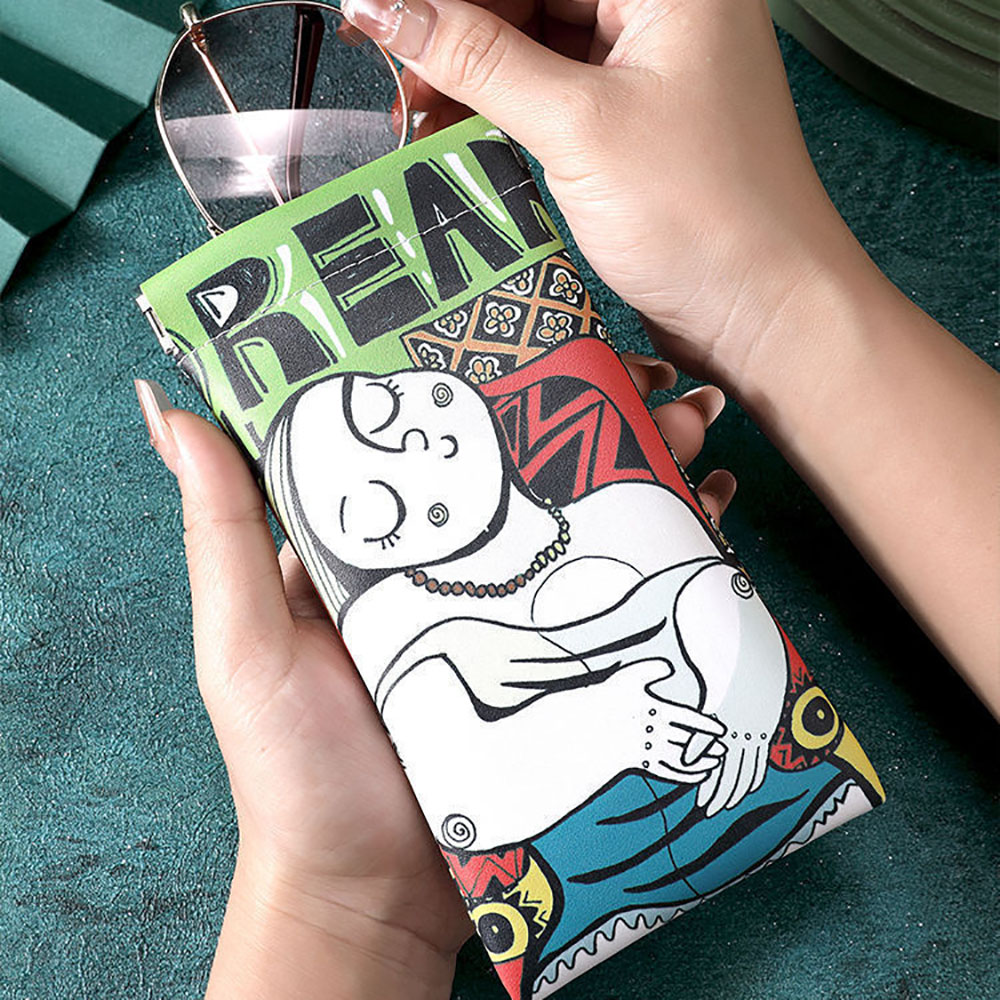 Cartoon Sunglasses Case PU Lea - Travel Accessories Pouch For Women ulasan dan harga