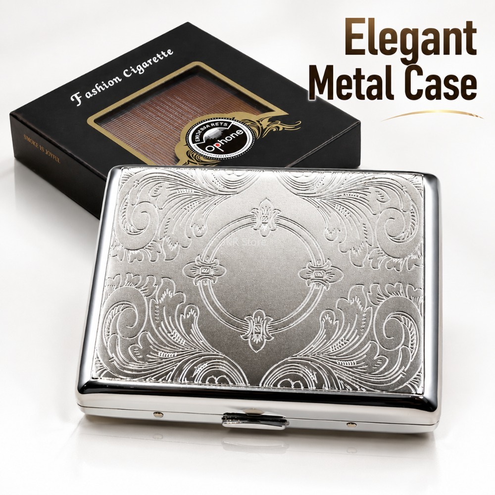 Stainless Steel Cigarette Box  - Travel Accessories Box ulasan dan harga