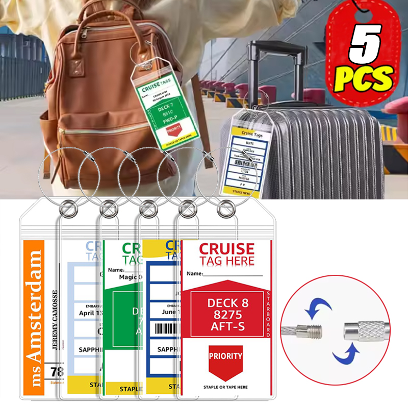 5Pcs Transparent Cruise Luggag - Travel Accessories List ulasan dan harga