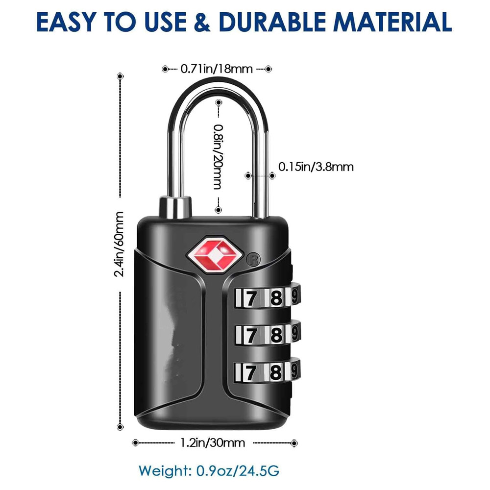 TSA Approved Luggage Locks, Co - Travel Lock Tsa Approved ulasan dan harga