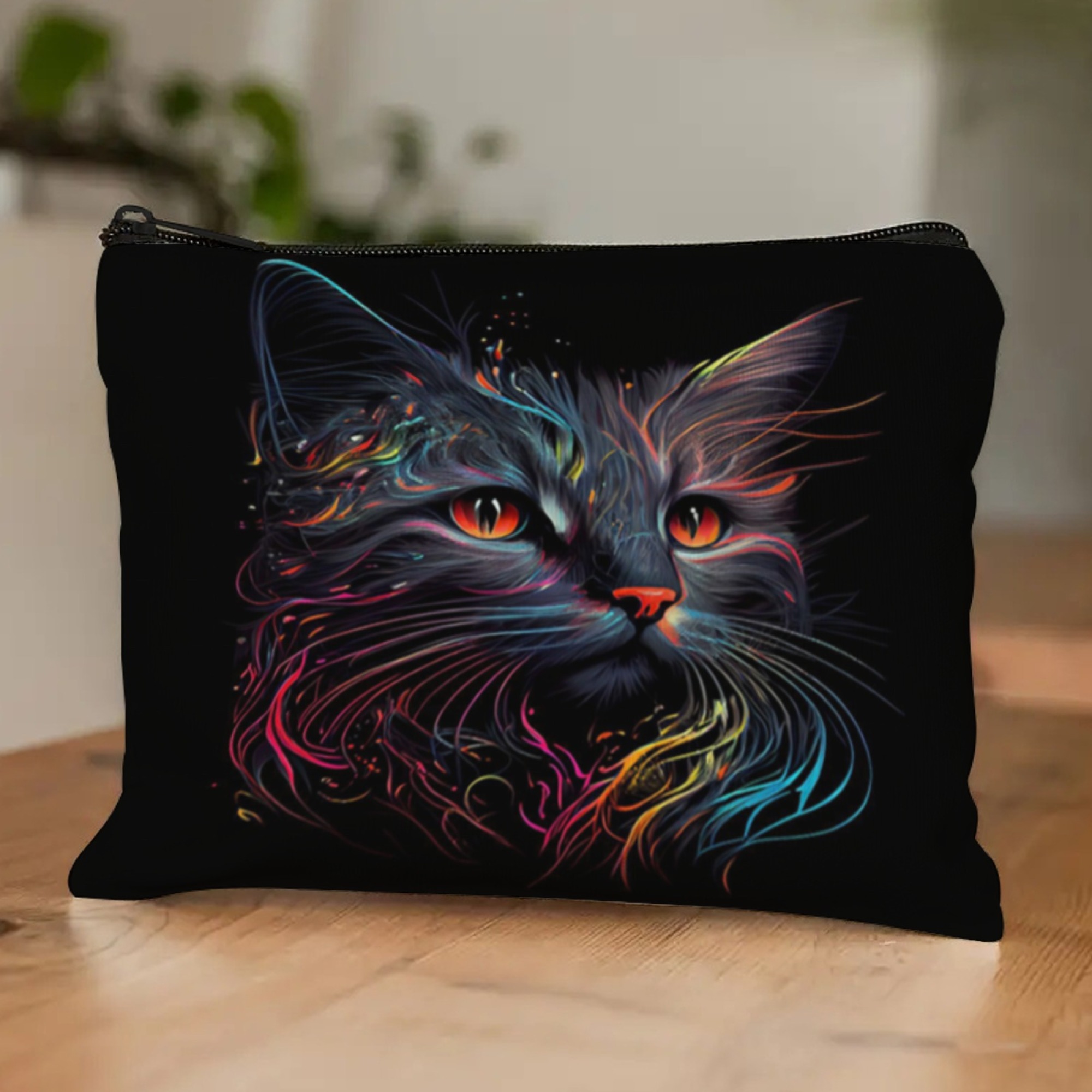 Neon Cat Face Art Pattern Cosm - Travel Accessories Hong Kong ulasan dan harga
