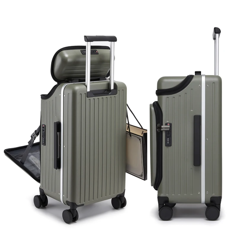 100% PC Hard Shell Luggage Fro - Travel Lock Tsa Approved ulasan dan harga