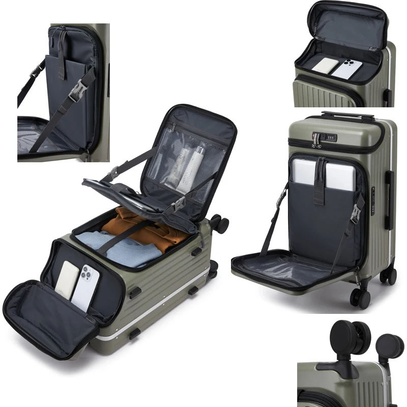 100% PC Hard Shell Luggage Fro - Travel Lock Tsa Approved ulasan dan harga