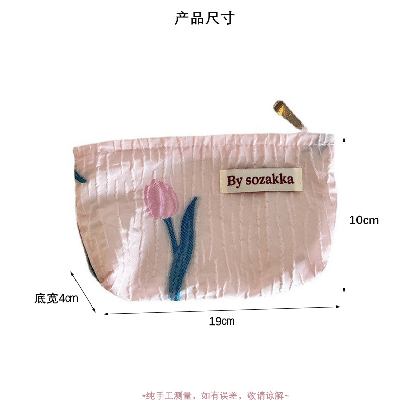 French Embossed Flowers Travel - Travel Accessories Pouch For Women ulasan dan harga
