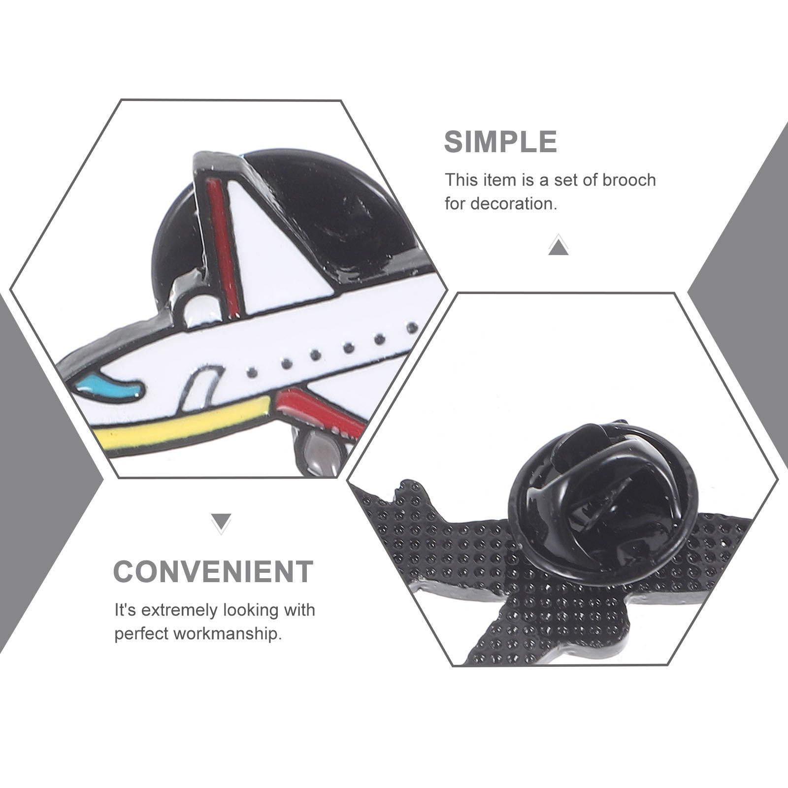 2Pcs Airplane Brooch Set Carto - Travel Accessories Ideas ulasan dan harga