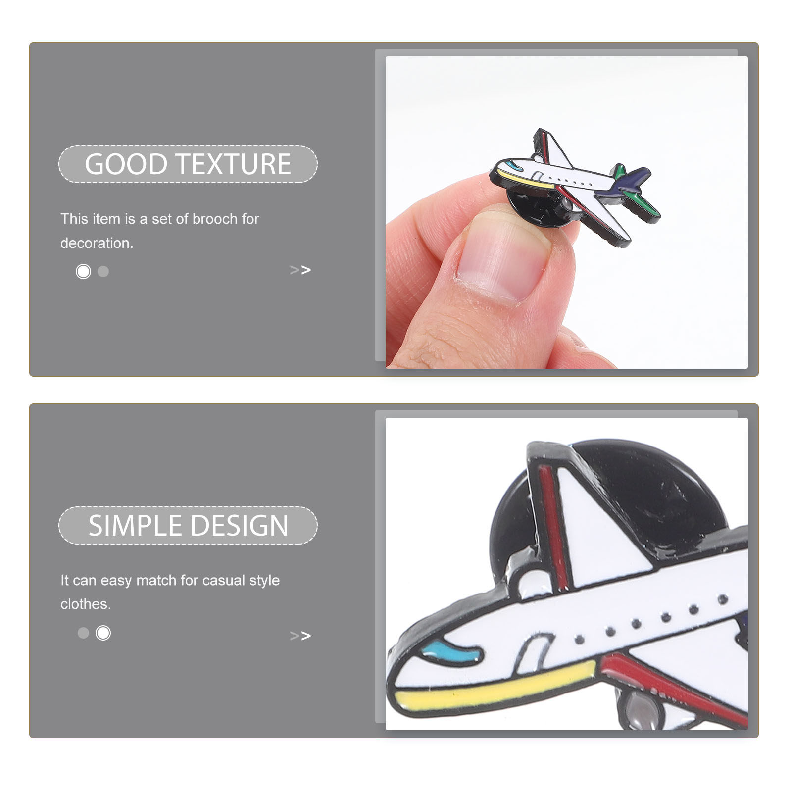 2Pcs Airplane Brooch Set Carto - Travel Accessories Ideas ulasan dan harga