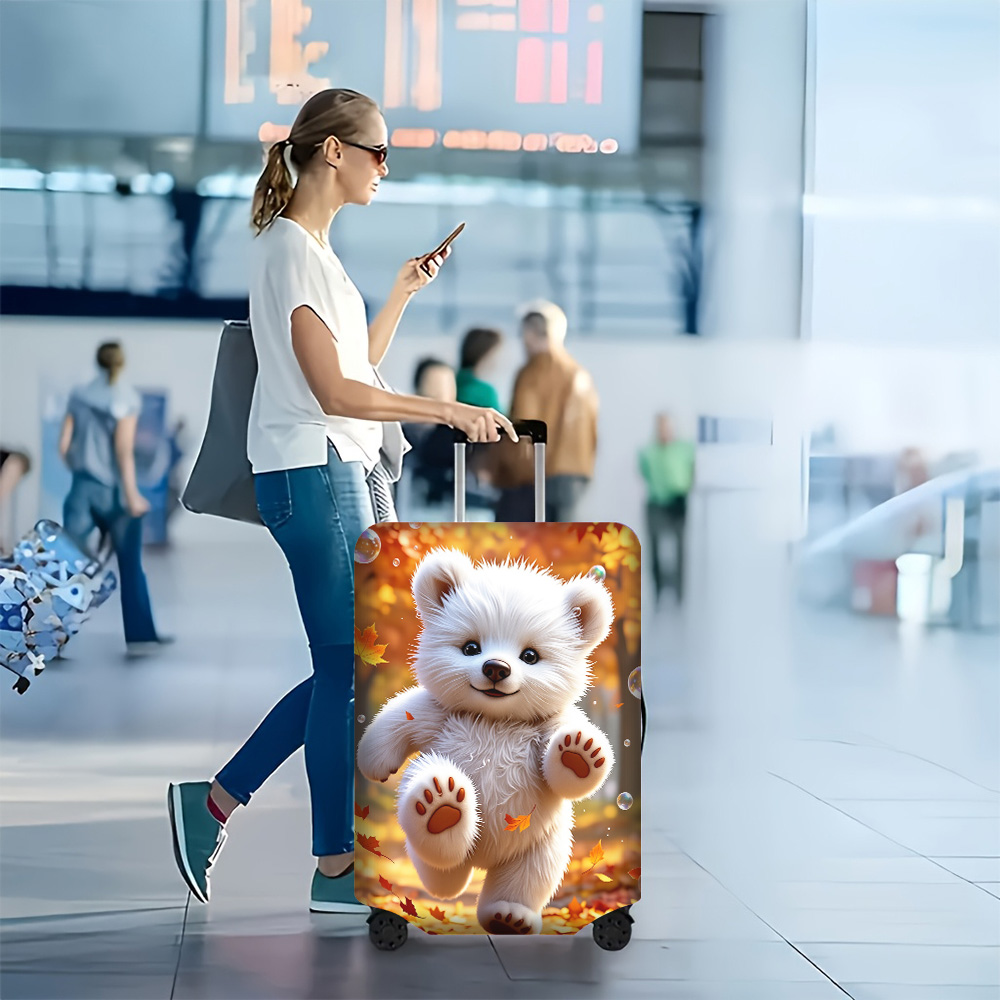 1pc Cute White Bear and Autumn - Travel Accessories List ulasan dan harga