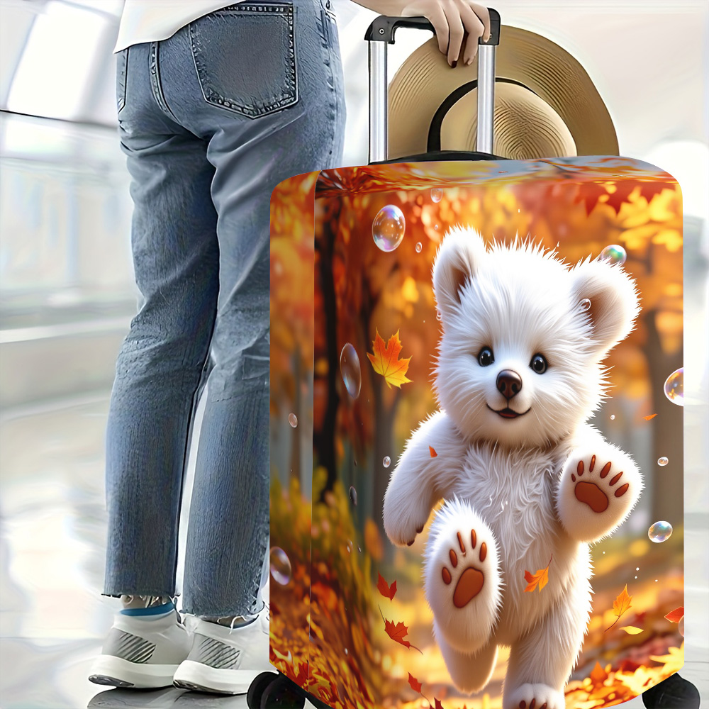 1pc Cute White Bear and Autumn - Travel Accessories List ulasan dan harga