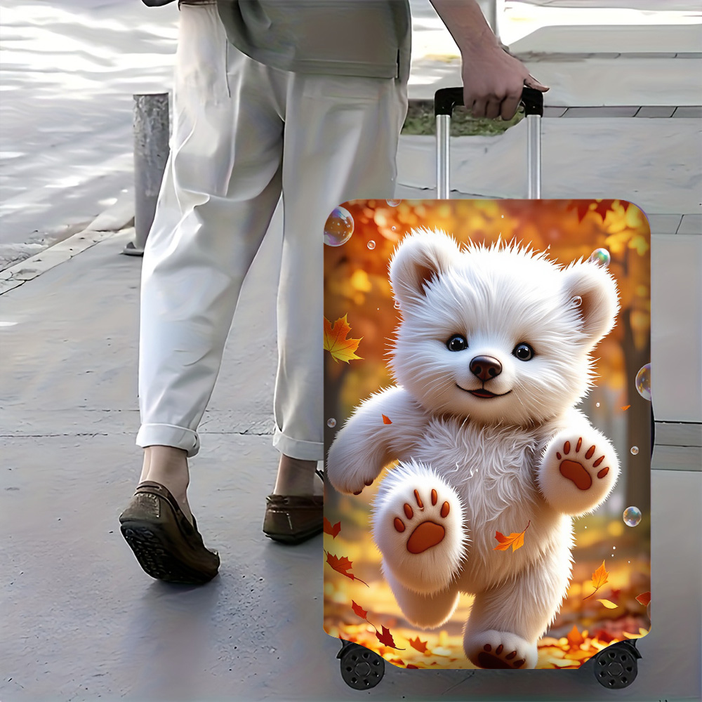 1pc Cute White Bear and Autumn - Travel Accessories List ulasan dan harga