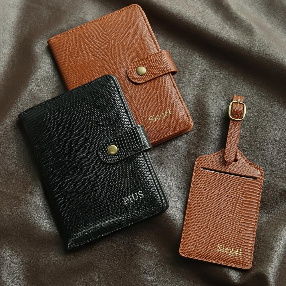 Custom Name Lizard Grain Pu Le - Travel Accessories Hong Kong ulasan dan harga