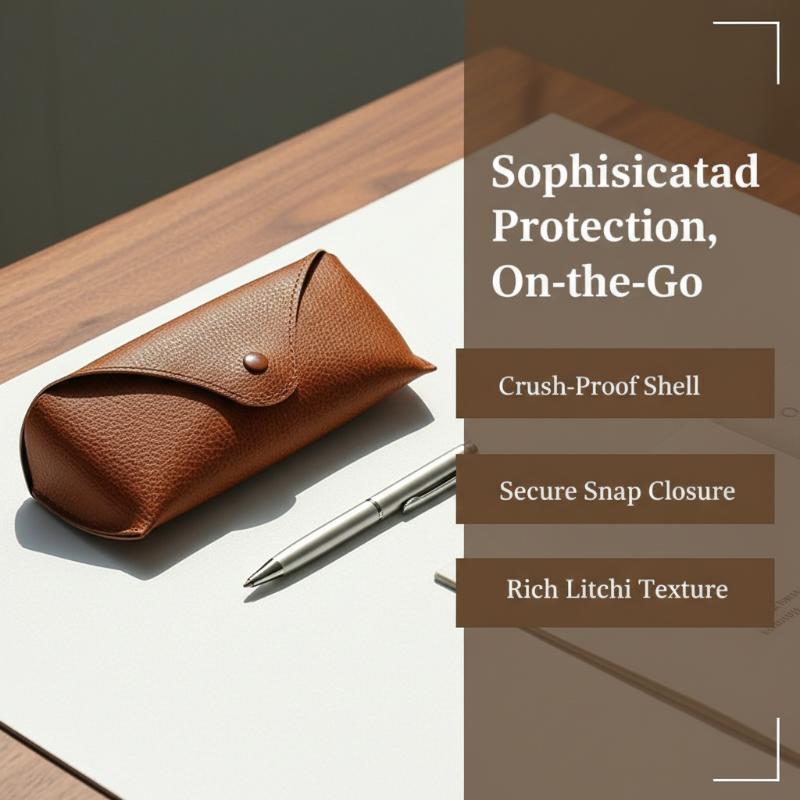 PU Leather Sunglasses Case Com - Travel Accessories Pouch For Women ulasan dan harga